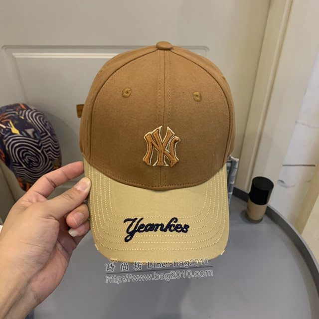 NY男女同款帽子 MLB拼接刺繡棒球帽鴨舌帽  mm1651